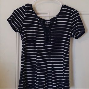 Blue striped shirt